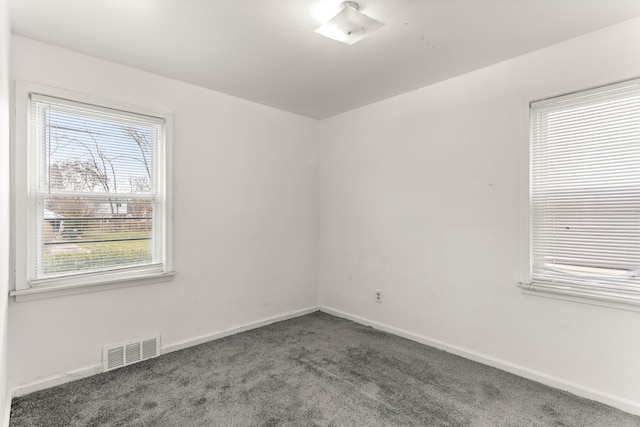 view of carpeted spare room