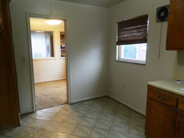 view of unfurnished dining area