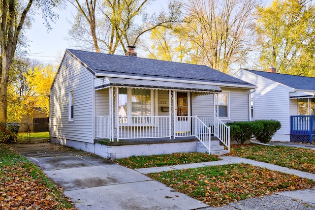 bungalow-style home featuring covered porch