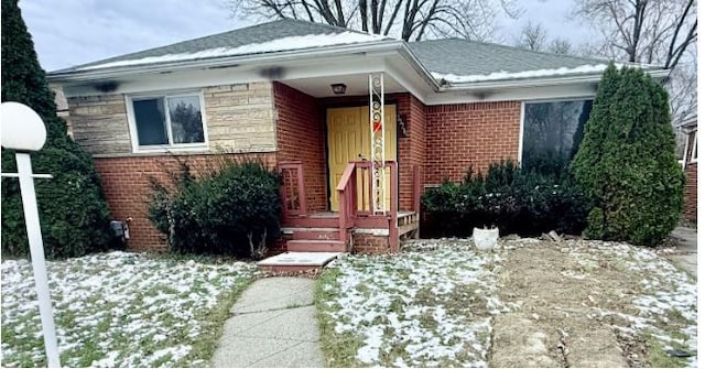 view of bungalow-style home