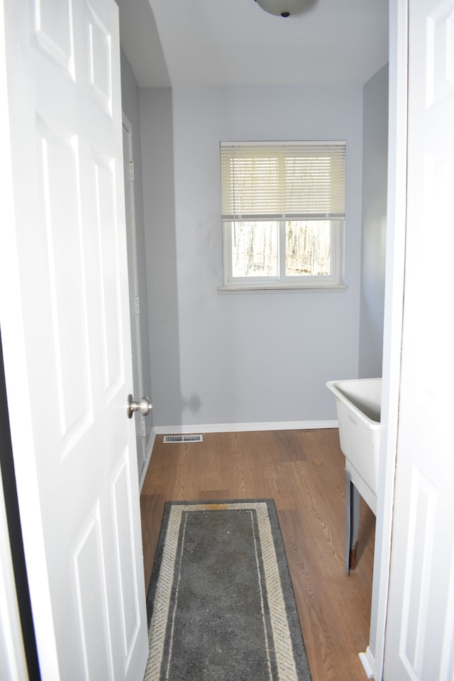 interior space with wood-type flooring