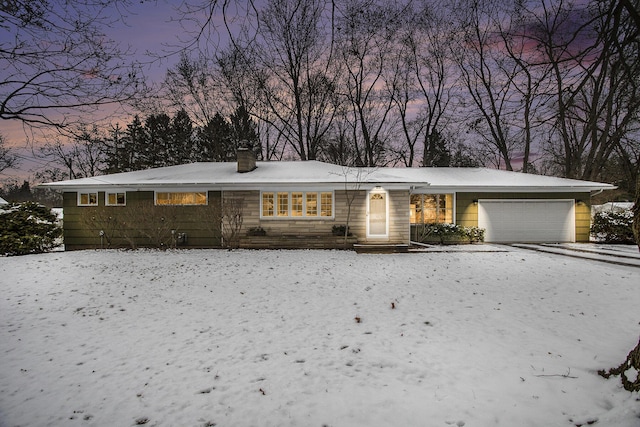 view of front of house featuring a garage