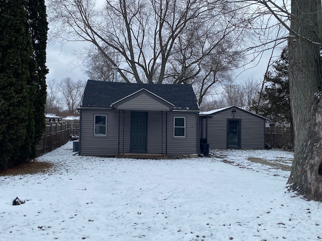 view of front of home featuring central AC unit