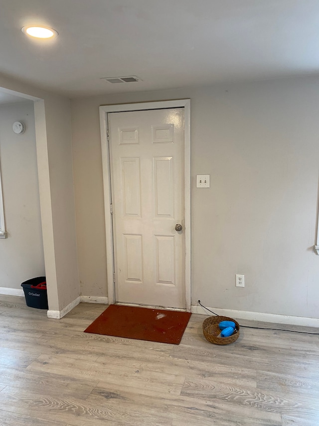 interior space featuring light hardwood / wood-style floors