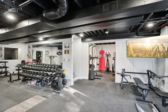 view of exercise room