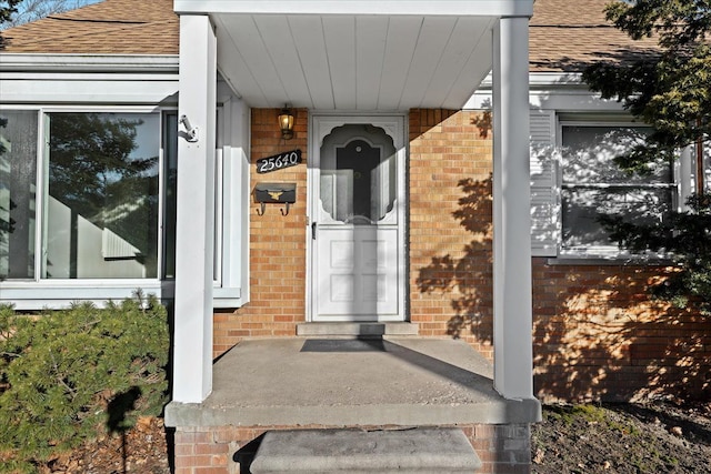 view of doorway to property