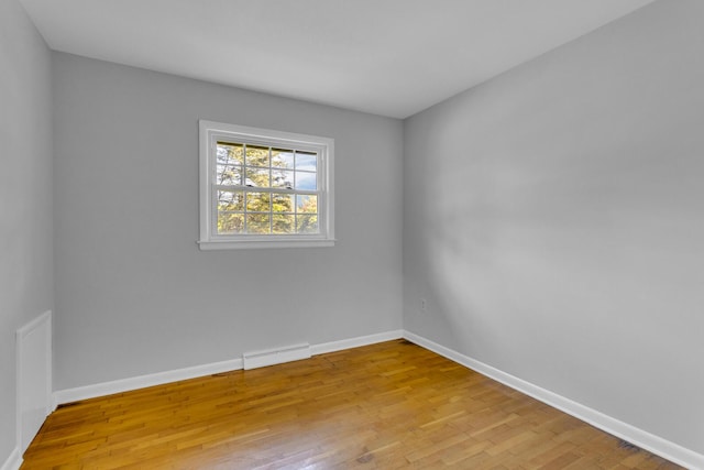 empty room featuring light wood-type flooring