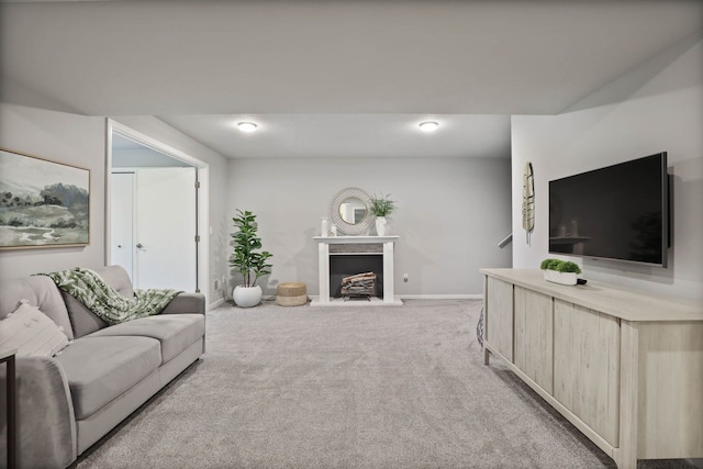 view of carpeted living room