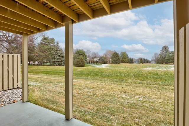 view of yard with a patio