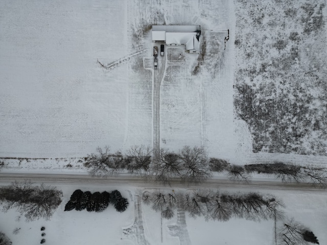 view of snowy aerial view