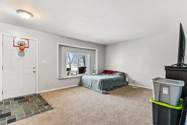 view of carpeted bedroom