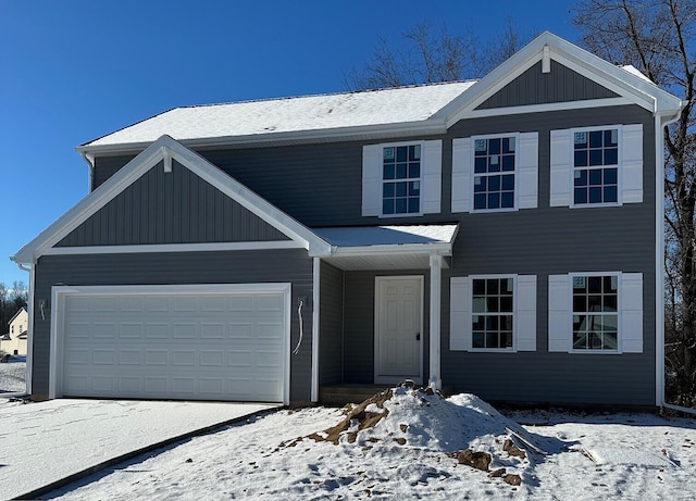 view of front of house featuring a garage