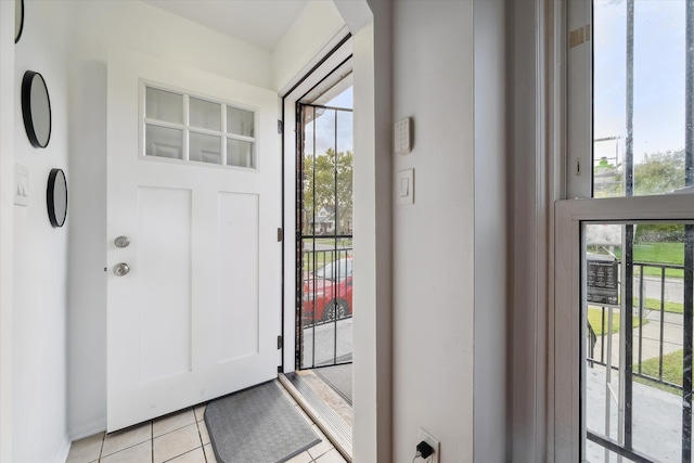 view of tiled entrance foyer