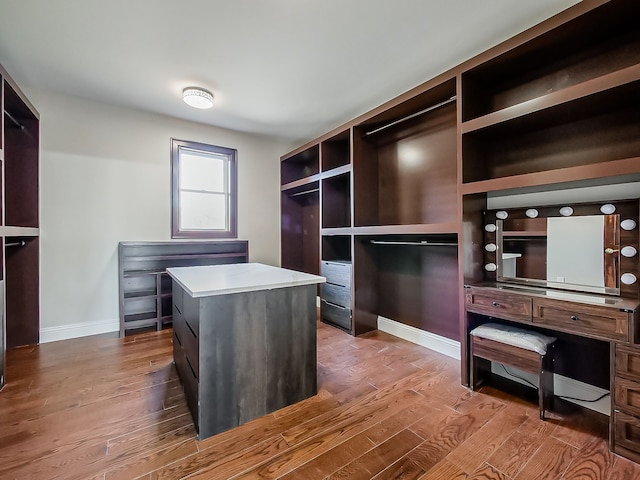 spacious closet with wood-type flooring