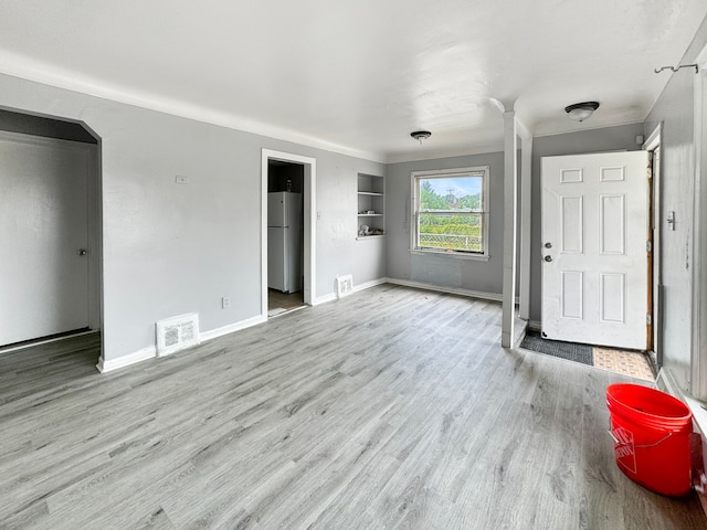 interior space with light wood-type flooring