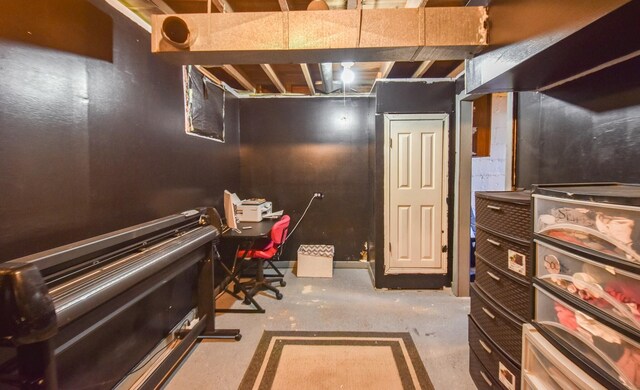 118 S Railroad St, Allen, MI 49227 - office featuring concrete flooring