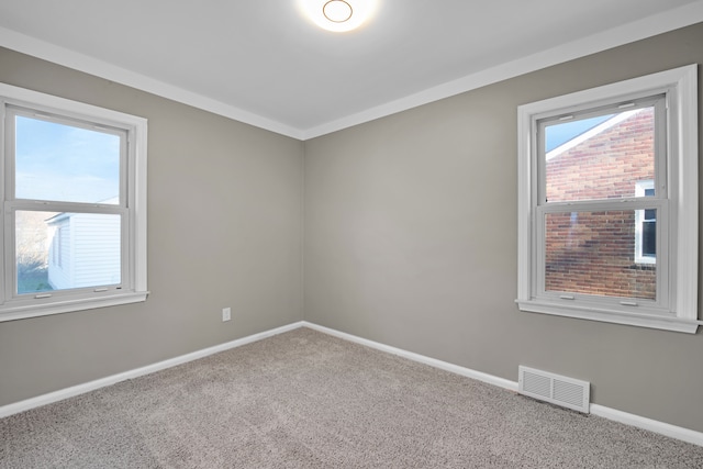 view of carpeted spare room