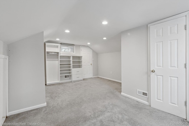 1597 W Saratoga St, Ferndale, MI 48220 - additional living space with carpet, recessed lighting, and lofted ceiling