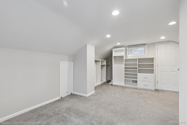1597 W Saratoga St, Ferndale, MI 48220 - unfurnished bedroom with carpet flooring, recessed lighting, and vaulted ceiling