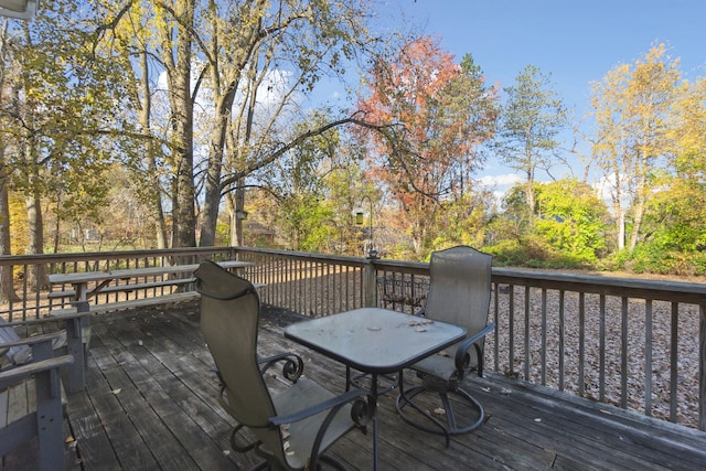 view of wooden deck