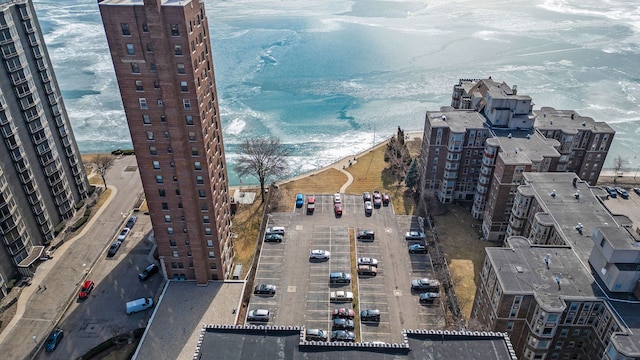 bird's eye view with a view of city