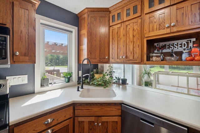 kitchen with stainless steel appliances and sink