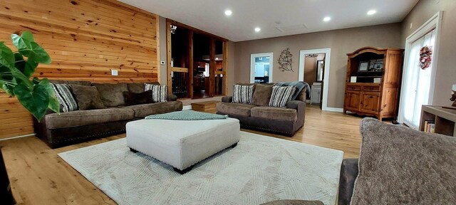 210 E Mcneil St, Corunna, MI 48817 - living area featuring light wood-style floors and recessed lighting