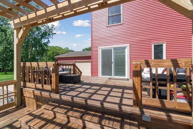210 E Mcneil St, Corunna, MI 48817 - wooden terrace featuring a pergola