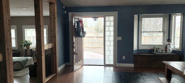 210 E Mcneil St, Corunna, MI 48817 - entryway featuring healthy amount of natural light, wood finished floors, and baseboards