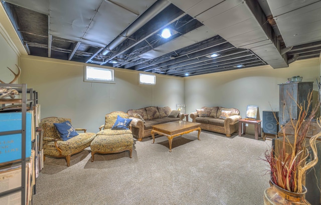 view of carpeted living room