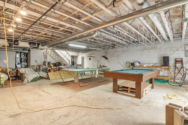 2639 S 3rd St, Niles, MI 49120 - game room with concrete floors and pool table