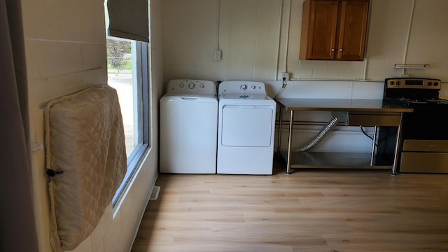 2639 S 3rd St, Niles, MI 49120 - washroom featuring washer and dryer and light hardwood / wood-style flooring