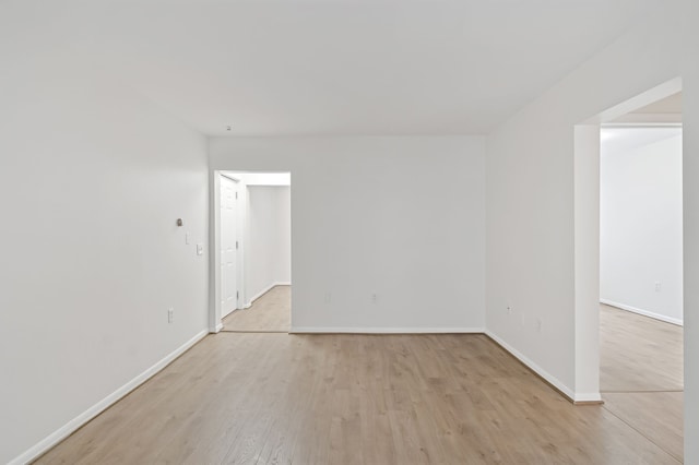 unfurnished room featuring light hardwood / wood-style floors