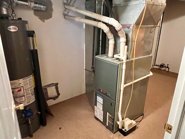 utilities with heating unit and water heater