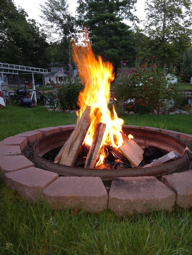 details with a fire pit