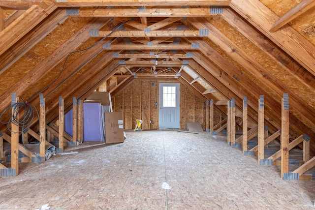 view of attic