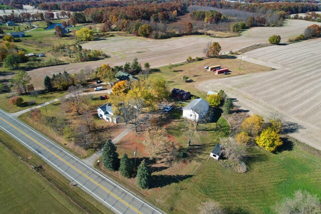 drone / aerial view with a rural view