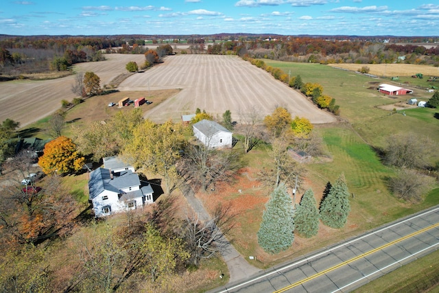 aerial view featuring a rural view