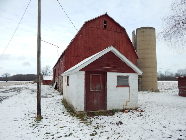 view of snow covered structure