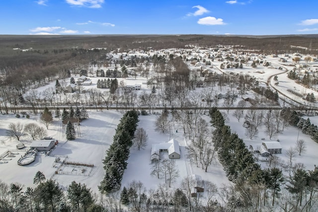 view of snowy aerial view