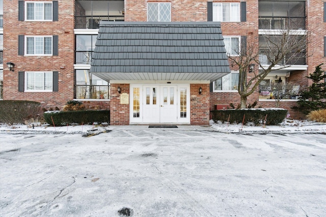 exterior space featuring french doors