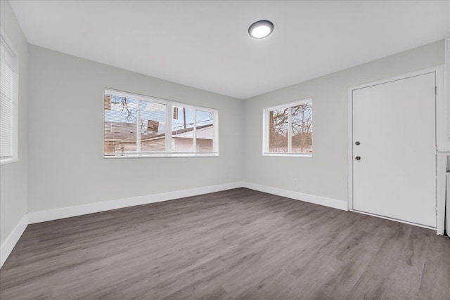 foyer entrance featuring hardwood / wood-style floors