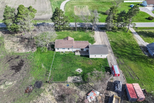 bird's eye view with a rural view