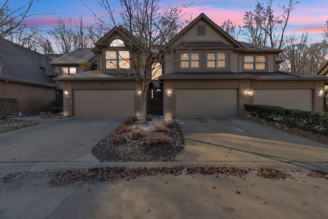 view of front of house featuring a garage