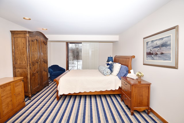 view of carpeted bedroom