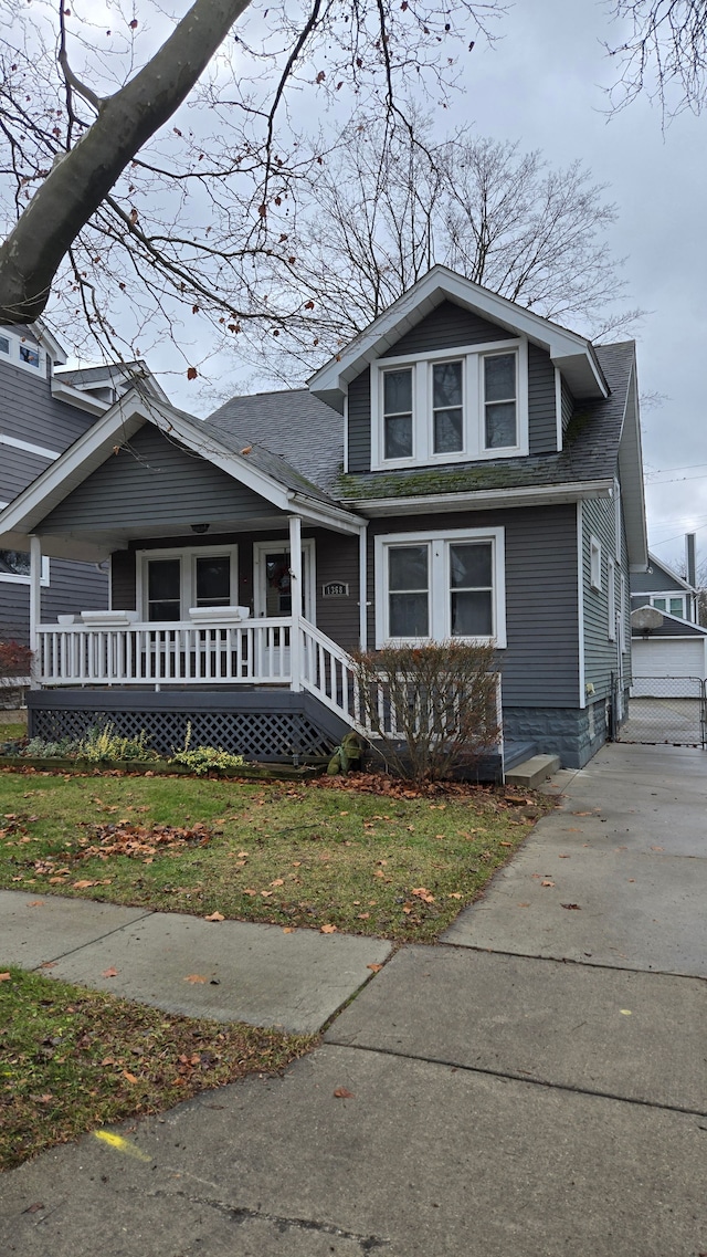 bungalow-style house with a porch