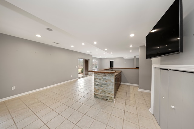 kitchen featuring light tile patterned floors