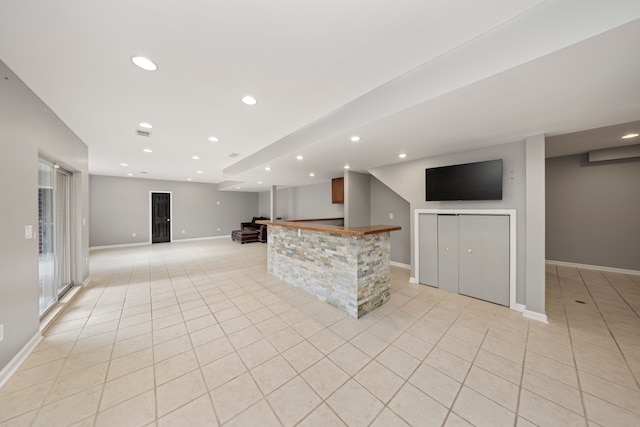 kitchen featuring light tile patterned floors