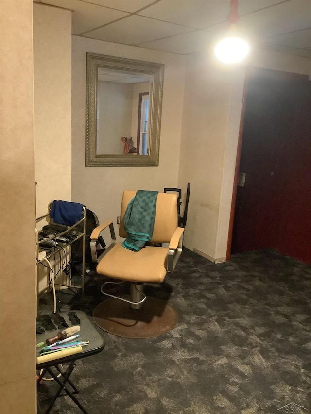 4135 Gallagher St, Saginaw, MI 48601 - living area with a drop ceiling