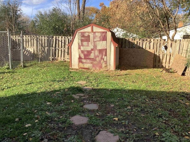 4135 Gallagher St, Saginaw, MI 48601 - view of shed featuring a fenced backyard
